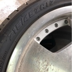 タイヤ　ホイール付き　中古　215/45ZR17 ヨコハマタイヤ　溝　7.5〜8mm