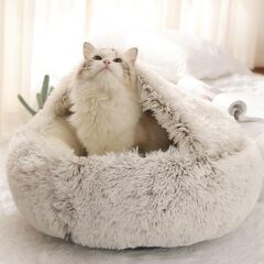 美品！！猫 ベッド ハウス ドーム型 暖か
