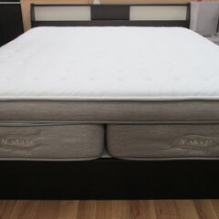 R370 NITORI 人気高級感 クイーンベッド、ダブルマットレス、幅170cm Used・美品