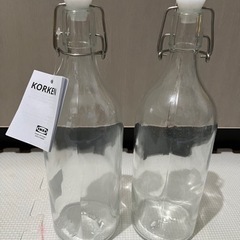 【新品】IKEA ガラス瓶　蓋付き　KORKEN