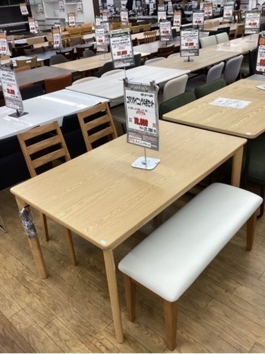 KB-84【新入荷　リサイクル品】コタツダイニング4点セット　ナチュラル