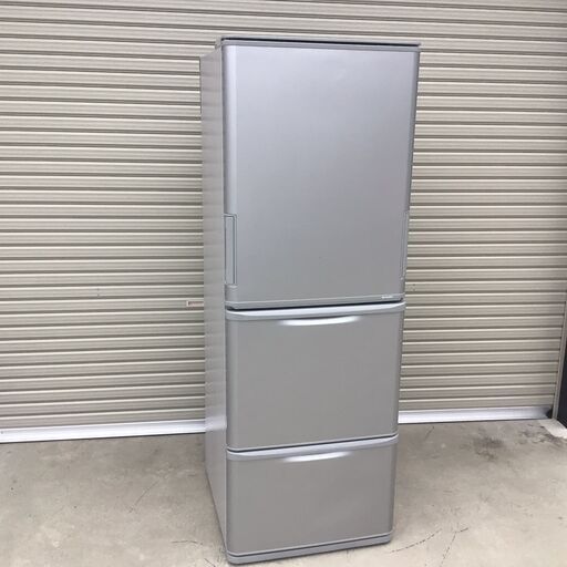 2455 【動作確認済】シャープ 冷蔵庫 SJ-W354H-S 350Ｌ 2021年製　3ドア 両開き どっちもドア シルバー