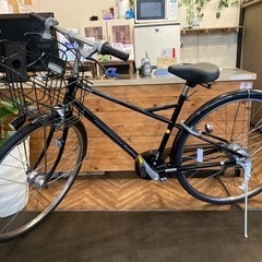 【ブリヂストンPrestino 前後タイヤ・チューブ新品！】ベルトドライブ　LEDオートライト　内装8段　27インチ自転車　ブラック