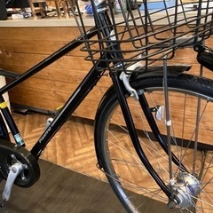 【ブリヂストンPrestino 前後タイヤ・チューブ新品！】ベルトドライブ　LEDオートライト　内装8段　27インチ自転車　ブラック