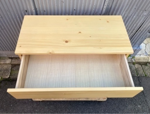 手渡し☆ 無印良品　パイン材4段チェスト　廃盤品 無印良品パイン材チェスト・4段廃盤品レアMUJI送料込み