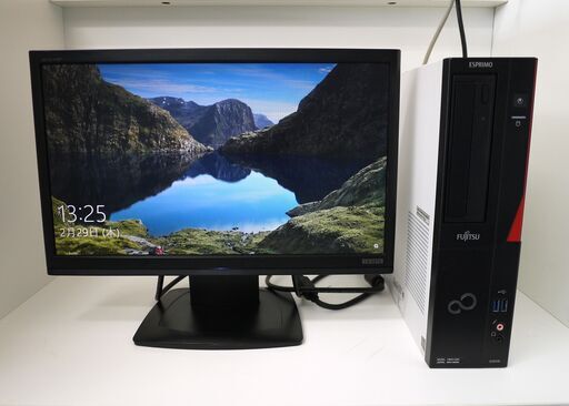 【お渡し済み】富士通 Windows10 デスクトップPC Corei3 + SSD256GB  + メモリ16GB 【モニター付きセット】（5106269）