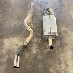 【取引完了】ハイエース　マフラー　5次元　カチ上げ　単管2本出し