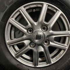 【BS ECOPIA R680 145/80R12 80/78N LT】夏タイヤ【KYOHO SEIN 12インチ 3.5J4HPCD100+45】20年製 軽トラ 軽バン等　(VTH878)