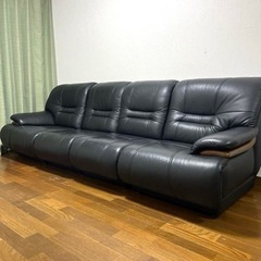 絶版品！ヨーロッパ牛革製品✨GTO使う程味の出る本革4人掛けソファ✨