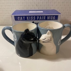 cat kiss pair mug キャット　ペアマグ　猫　コップ