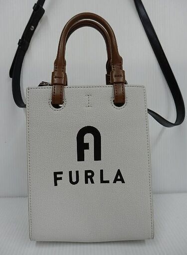 FURLA フルラ VARSITY STYLE MINI レザー 2WAYバッグ 中古