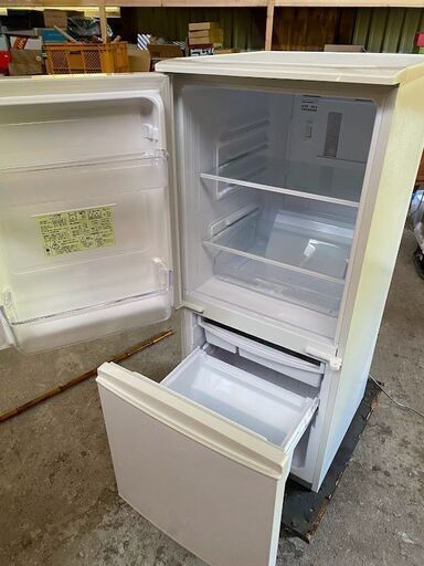 2ドア冷蔵庫】SD-D14F-W シャープ2020年製中古 - 冷蔵庫 