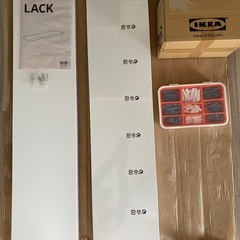【ネット決済・配送可】IKEA LACK ラック ホワイト×2 ...