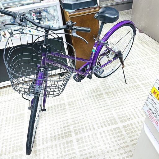 4/13vogue 自転車 パープル 27インチ 切替あり