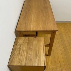 時間限定値下げ 【美品】無印良品のオーク無垢材デスク　キャビネットセット