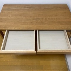 時間限定値下げ 【美品】無印良品のオーク無垢材デスク　キャビネットセット