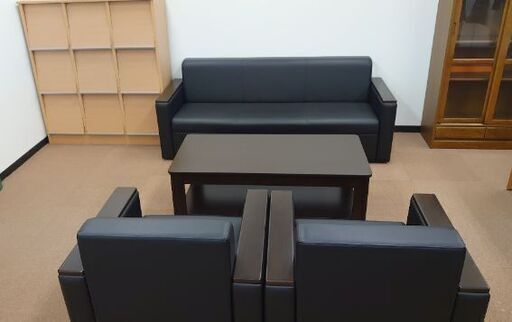 応接セット　3人掛ソファ　1人掛ソファ2点　センターﾃｰﾌﾞﾙ