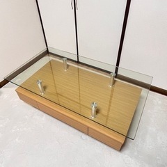 ニトリ　センターテーブル　ガラステーブル　スプレンダー3 120