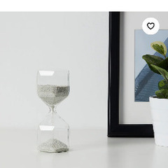 砂時計 IKEA TILLSYN ティルスィン クリアガラス/ホワイト