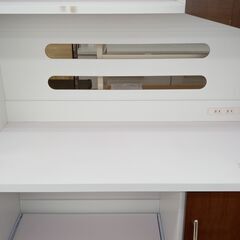 ☆ジモティ割あり☆ レンジボード 白/茶 H180×D42×W89.5 クリーニング済み