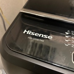 ハイセンス　洗濯機　5.5kg  HW-G55E7KK