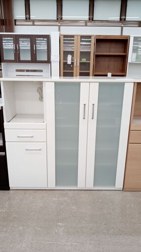 ★ジモティ割あり★ ニトリ レンジ台 白 H115×D40×W119 クリーニング済み TJ4496