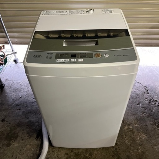 商談中　AQUA 全自動電気洗濯機 AQW-S45H 4.5kg 2020年製