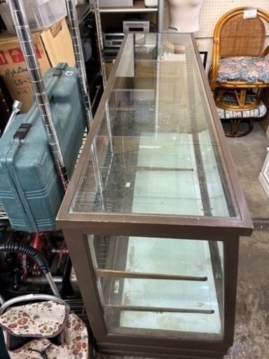 昭和レトロ 店舗什器 ショーケース 木製 古家具 万代店 昭和レトロ