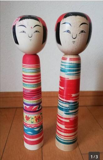 更に大幅値下げ　伝統こけし　土湯　渡辺忠雄　２本セット