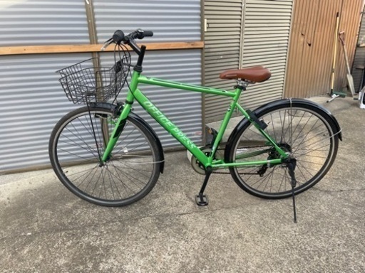 ●シティーサイクル / ６段変速付　27インチ ●OFFICE PRESS グリーン