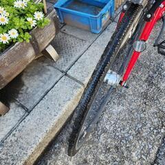 👉👉　クロスバイク　ブリヂストン　２７インチ　７変速　自動ライト　付き　赤　配達可能