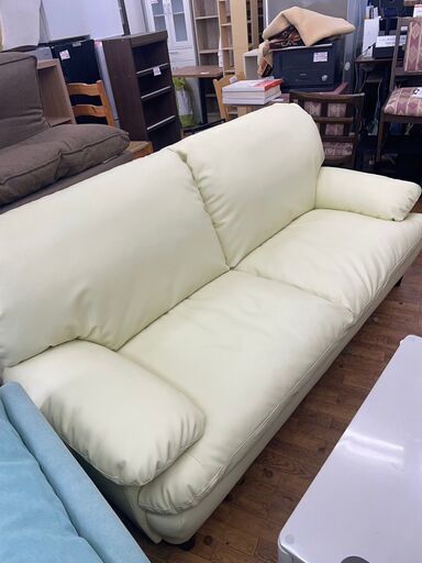 リサイクルショップどりーむ鹿大前店 №8177 ソファ　三人掛け　ゆったりサイズ♪　オフホワイトカラー♪