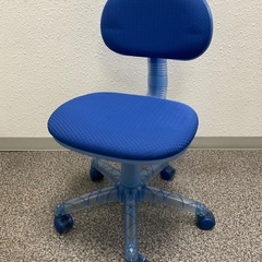 イス　ブルー　勉強机用椅子　チェア