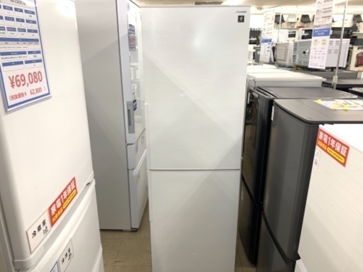 2ドア冷蔵庫　SHARP