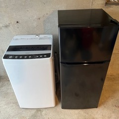 一人暮らし用セット Haier 2ドア冷蔵庫 130L 洗濯機4.5Kg