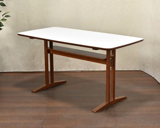 【ヤ取終了4/5】≪yt1169ジ≫ カリモク60 カフェテーブル1200 幅118cm 高さ60cm リビングテーブル/ハイタイプセンターテーブル/レトロ 60223-03