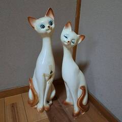 <お値下げ> かわいい猫の置物・昭和レトロ