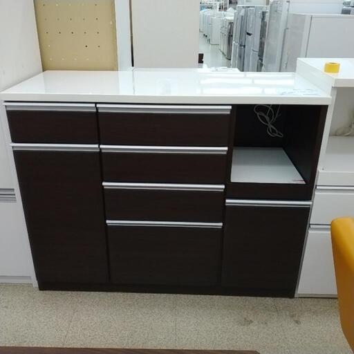 上品で大人気♪】ニトリ レンジ台 白 TJ3674 ※3段目引き出し滑り難あり