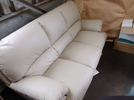 美原店ニトリ背もたれ脱着式ソファ家具 ソファ 3人掛けソファ  