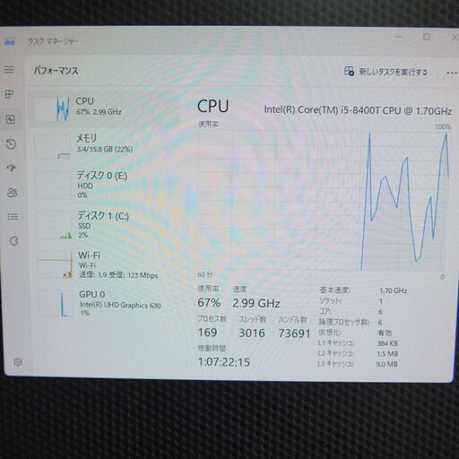 液晶一体型】HP All-in-One 24-f0058jp 23.8型 i5 8400T NVMe 256GB +