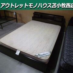 現状品 France BeD ダブルベッド マットレス付き 幅1...