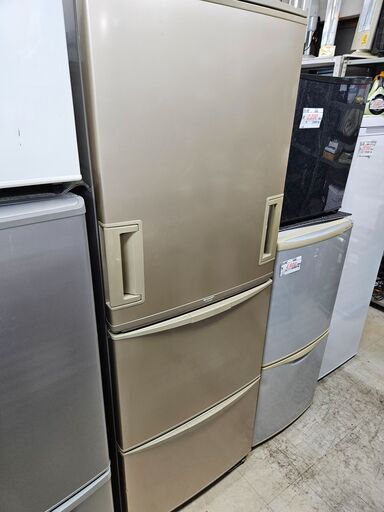 リサイクルショップどりーむ荒田店　№10234　処分特価！　3ドア冷蔵庫　シャープ　2004年製　345L　※製氷パーツ欠品あり(´;ω;｀)