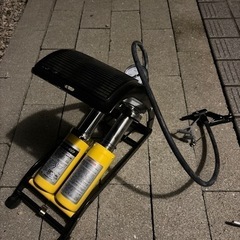 ゲージ空気入れ不具合なし各種バルブ有り自転車バイク車　足踏み