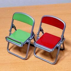 【成立終了】ミニチュア🪑パイプ椅子／赤､緑どちらか１個♻️未使用保管品