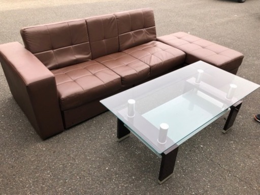 福岡市内配送無料 4人掛けソファ - 3人掛けソファ 