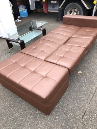 福岡市内配送無料 4人掛けソファ - 3人掛けソファ 