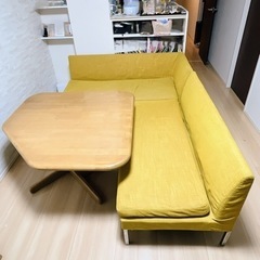 大塚家具 コーナーソファ 4〜5人掛けソファー 専用テーブル