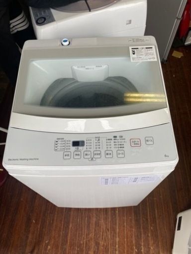 福岡市内配送設置無料　2020年式　ニトリ6kg中古全自動洗濯機　NTR60