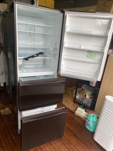 福岡市内配送設置無料 GR-H38SXV-ZT 冷蔵庫 クリアブラウン [3ドア /右