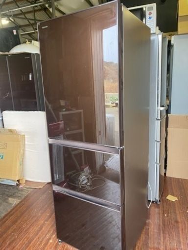 福岡市内配送設置無料 GR-H38SXV-ZT 冷蔵庫 クリアブラウン [3ドア /右